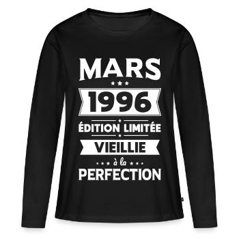 30th Anniversary - March 1996 Perfection - Women's Premium Organic Long Sleeve Shirt - black - Front - Julia (174cm)