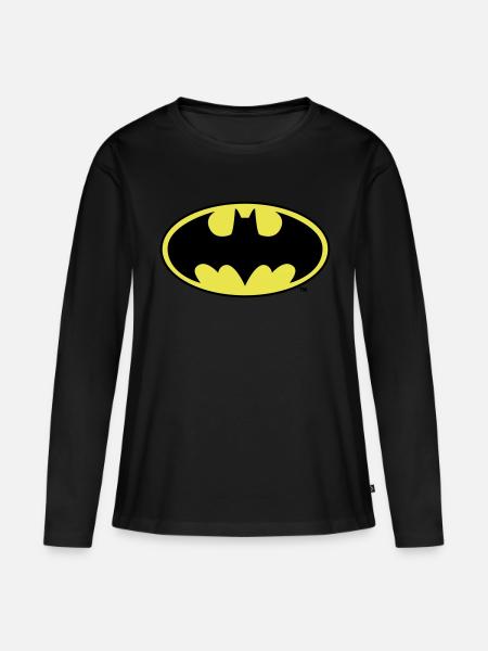 Batman Logo Flex - Premium økologisk langærmet T-shirt til kvinder - sort