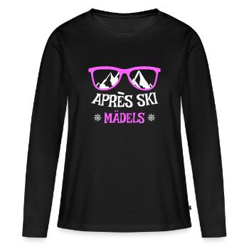 Apres Ski Maedels Party feiern Ski Snowboard - Frauen Premium Bio Langarmshirt - Schwarz - Vorne - Julia (174cm)