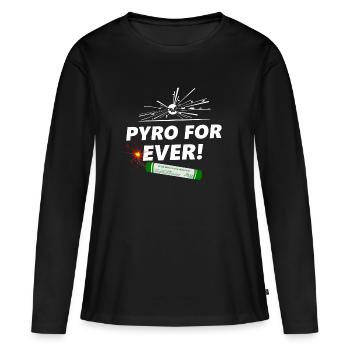 pyro for ever - Women's Premium Organic Long Sleeve Shirt - black - Front - Julia (174cm)