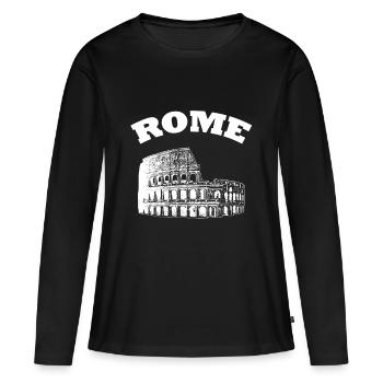 Rom Italien Kolosseum - Frauen Premium Bio Langarmshirt - Schwarz - Vorne - Julia (174cm)