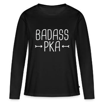 Pharmacie PKA Badass - T-shirt manches longues Premium bio Femme - noir - Devant - Julia (174cm)