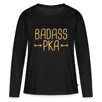 Pharmacie PKA Badass - T-shirt manches longues Premium bio Femme - noir - Devant - Julia (174cm)
