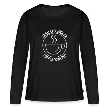 Technicien des déchets Café - T-shirt manches longues Premium bio Femme - noir - Devant - Julia (174cm)