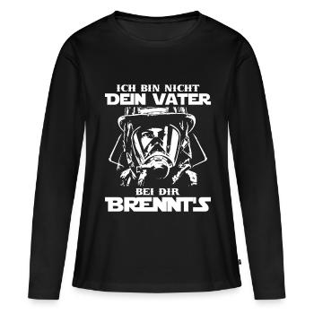 Cadeau de femme pompier incendie pompier - T-shirt manches longues Premium bio Femme - noir - Devant - Julia (174cm)