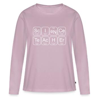 Science Teacher Chemical Elements - Frauen Premium Bio Langarmshirt - Altrosa - Vorne - Julia (174cm)