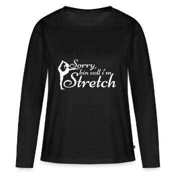 Aerobic Yoga Yogamatte Frauen Frau Dehnung new - Frauen Premium Bio Langarmshirt - Schwarz - Vorne - Julia (174cm)