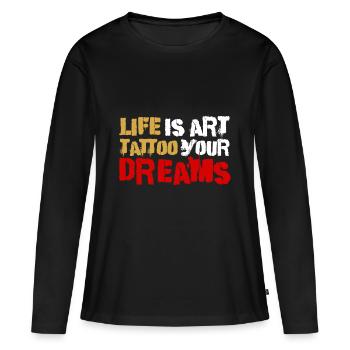 Tattoo Shirts Tattoo Hoodie Tattoo Top Tattoos Shi - Frauen Premium Bio Langarmshirt - Schwarz - Vorne - Julia (174cm)