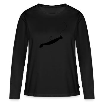 Zander Perch Pike Angler t shirt Elbe - Women's Premium Organic Long Sleeve Shirt - black - Front - Julia (174cm)