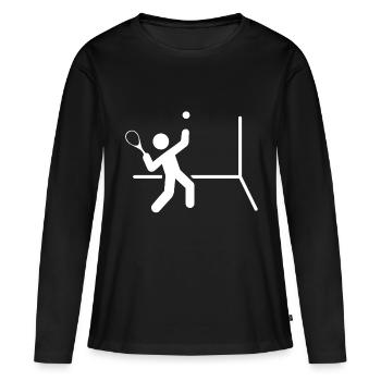 Squash - Frauen Premium Bio Langarmshirt - Schwarz - Vorne - Julia (174cm)