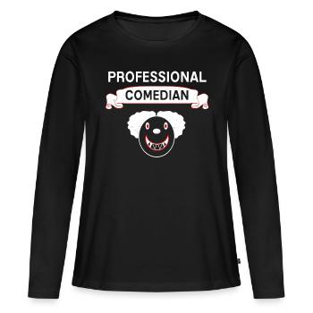 Comédien professionnel comédien disant cadeau - T-shirt manches longues Premium bio Femme - noir - Devant - Julia (174cm)