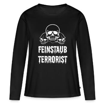 Les poussières fines - T-shirt manches longues Premium bio Femme - noir - Devant - Julia (174cm)