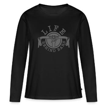 coureur - T-shirt manches longues Premium bio Femme - noir - Devant - Julia (174cm)