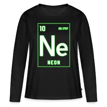 Neon - Chemical Element Rave Techno House EDM - Women's Premium Organic Long Sleeve Shirt - black - Front - Julia (174cm)