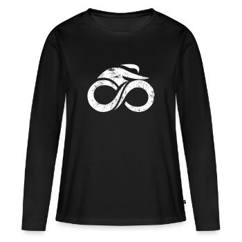 coureur - T-shirt manches longues Premium bio Femme - noir - Devant - Julia (174cm)