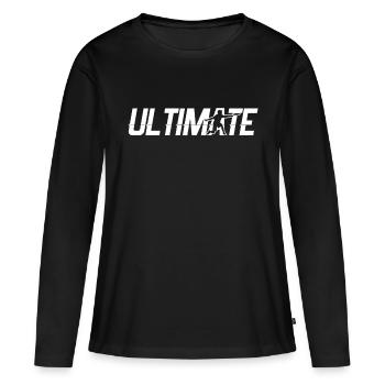Ultimate Frisbee - Frauen Premium Bio Langarmshirt - Schwarz - Vorne - Julia (174cm)