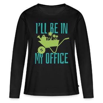 Gärtner - Garten Bauer Selbstversorger Geschenk - Frauen Premium Bio Langarmshirt - Schwarz - Vorne - Julia (174cm)