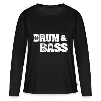 Drum & Bass - T-shirt manches longues Premium bio Femme - noir - Devant - Julia (174cm)