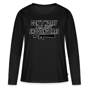 Shooting Cars - Frauen Premium Bio Langarmshirt - Schwarz - Vorne - Julia (174cm)