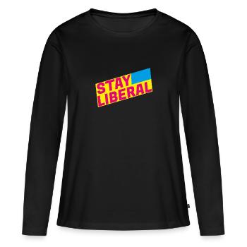 Restez libéral - FDP JuLis Jeune Liberté Libérale - T-shirt manches longues Premium bio Femme - noir - Devant - Julia (174cm)