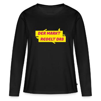 Le marché réglemente le - FDP JuLis Liberal - T-shirt manches longues Premium bio Femme - noir - Devant - Julia (174cm)