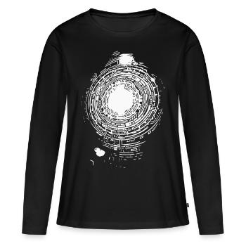 Résumé - T-shirt manches longues Premium bio Femme - noir - Devant - Julia (174cm)