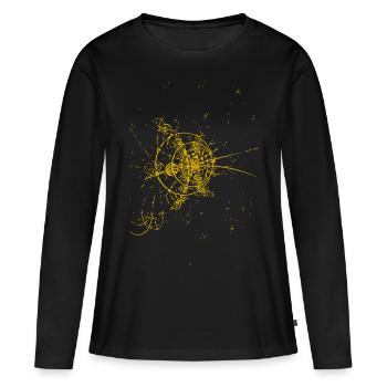 Résumé - T-shirt manches longues Premium bio Femme - noir - Devant - Julia (174cm)