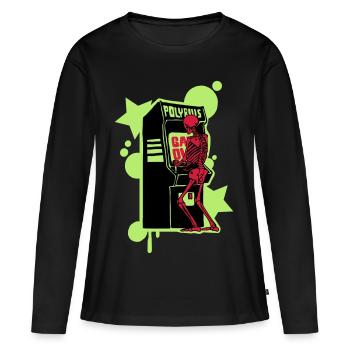 Salut-score - T-shirt manches longues Premium bio Femme - noir - Devant - Julia (174cm)