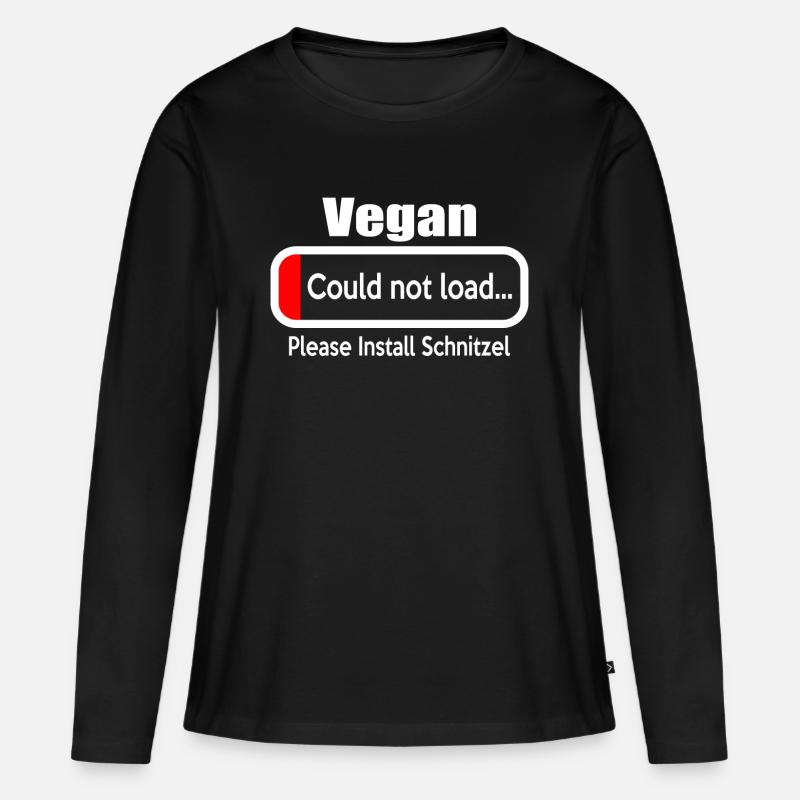 Vegan Error - Frauen Premium Bio Langarmshirt - Schwarz