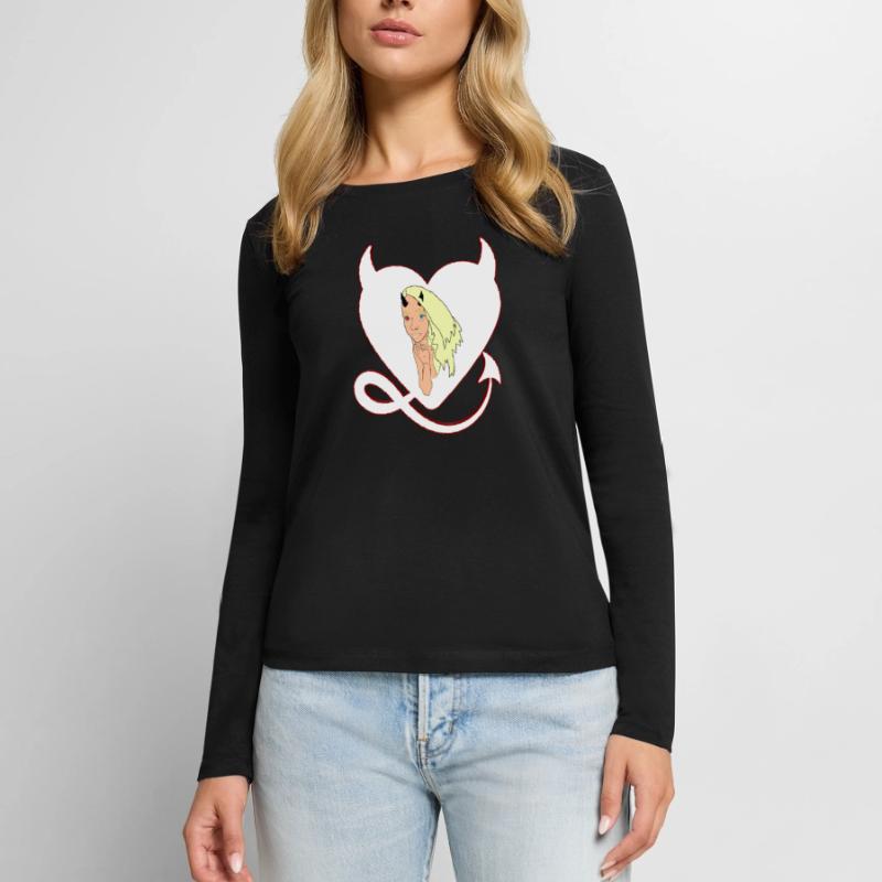 Devil with devil's heart Devil devil's female Women's Premium Organic Long Sleeve Shirt