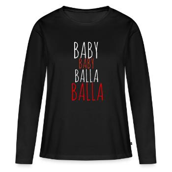 bébé balla balla bébé - T-shirt manches longues Premium bio Femme - noir - Devant - Julia (174cm)