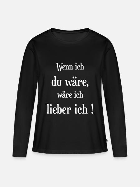 Coole Sprüche Cooler Spruch - Frauen Premium Bio Langarmshirt - Schwarz