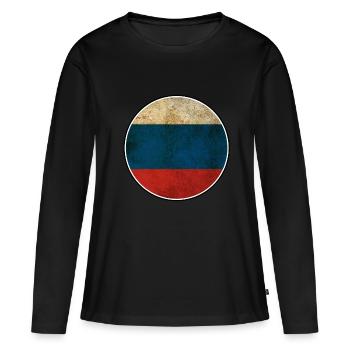 Russie Moscou - T-shirt manches longues Premium bio Femme - noir - Devant - Julia (174cm)