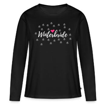 Winter wedding bridal bachelor party JGA - Women's Premium Organic Long Sleeve Shirt - black - Front - Julia (174cm)