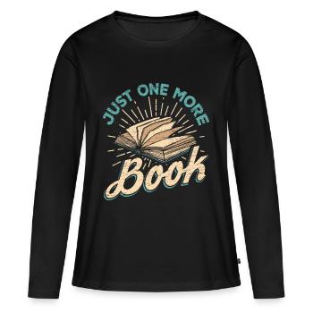 Buch lesen - Frauen Premium Bio Langarmshirt - Schwarz - Vorne - Julia (174cm)