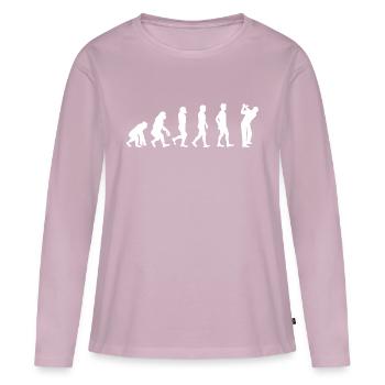 Evolution Golf - Frauen Premium Bio Langarmshirt - Altrosa - Vorne - Julia (174cm)
