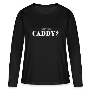 Golf Caddy golf cadeau sport balle golf - T-shirt manches longues Premium bio Femme - noir - Devant - Julia (174cm)