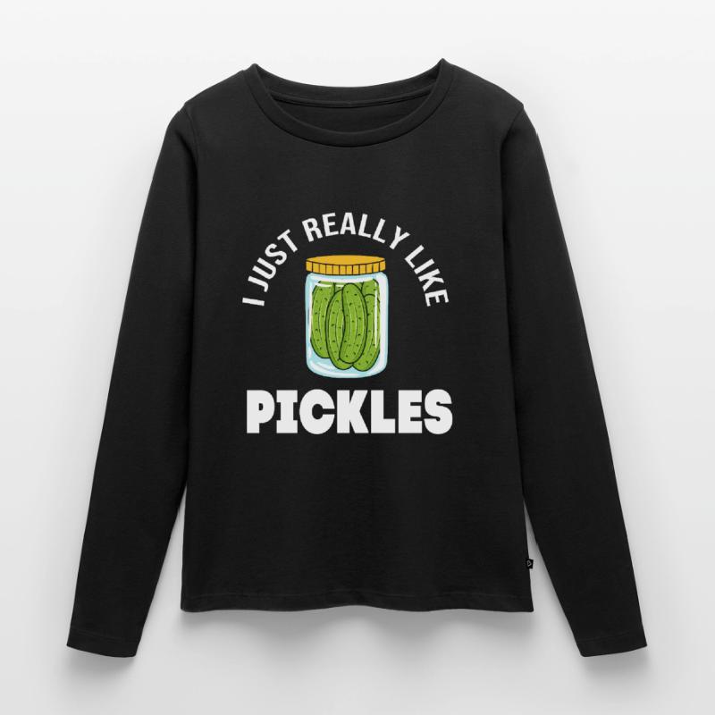 Cornichon Concombre Concombre T-shirt manches longues Premium bio Femme