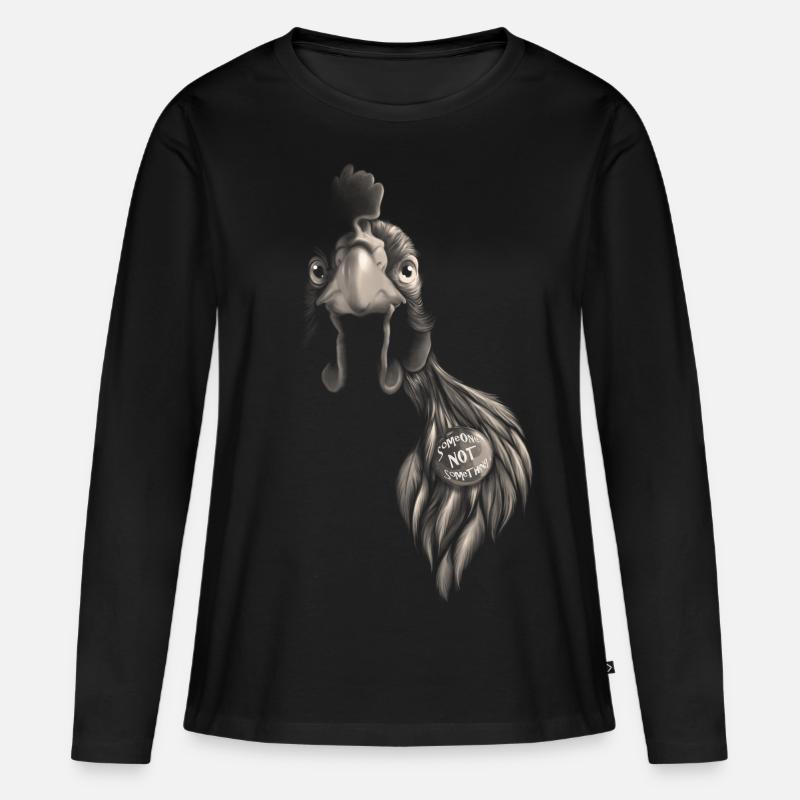 Someone NOT something - Frauen Premium Bio Langarmshirt - Schwarz