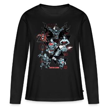 Justice League Personnages - T-shirt manches longues Premium bio Femme - noir - Devant - Julia (174cm)