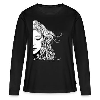 Rêver - T-shirt manches longues Premium bio Femme - noir - Devant - Julia (174cm)