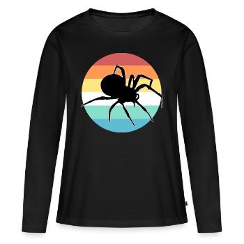 araignée - T-shirt manches longues Premium bio Femme - noir - Devant - Julia (174cm)