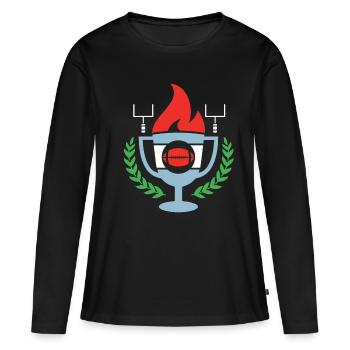 Football Premium Shirt Football américain Etats-Unis - T-shirt manches longues Premium bio Femme - noir - Devant - Julia (174cm)