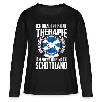 Therapie Schottland - Urlaub Geschenk Glasgow Skye - Frauen Premium Bio Langarmshirt - Schwarz - Vorne - Julia (174cm)