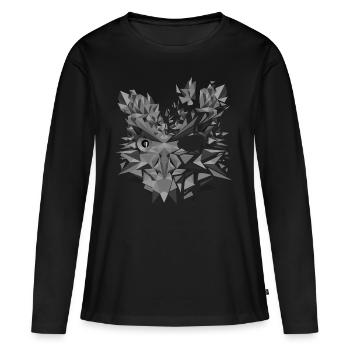 lapone - T-shirt manches longues Premium bio Femme - noir - Devant - Julia (174cm)