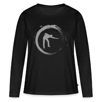 Billard - Frauen Premium Bio Langarmshirt - Schwarz - Vorne - Julia (174cm)