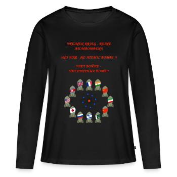 Bomben keine Atombomben - Frauen Premium Bio Langarmshirt - Schwarz - Vorne - Julia (174cm)