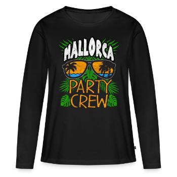 Mallorca Shirt - T-shirt manches longues Premium bio Femme - noir - Devant - Julia (174cm)
