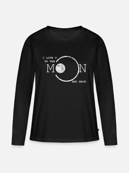 I love U - Frauen Premium Bio Langarmshirt - Schwarz