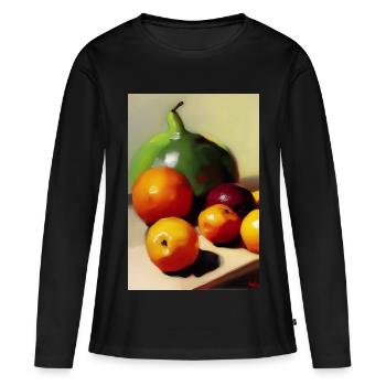 Fruit - T-shirt manches longues Premium bio Femme - noir - Devant - Julia (174cm)